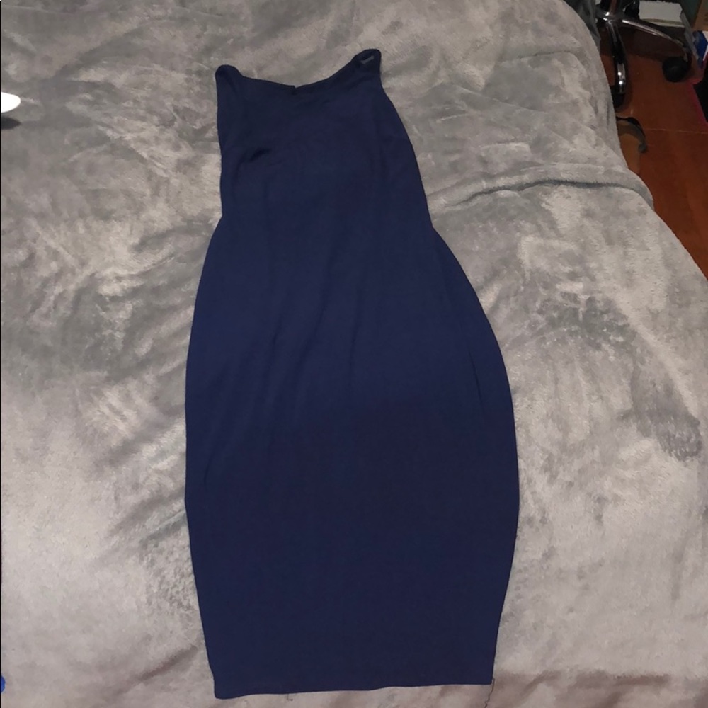 Open back dark blue medium worn once dress